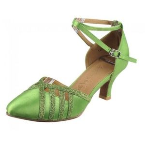 Very Fine Salsera Ballroom Heels 9.5 M Glitter